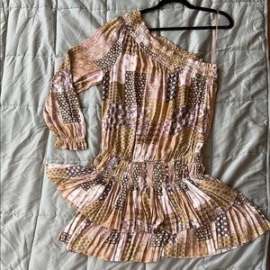 Soho Pink and White Ruffled Tiered Sundress